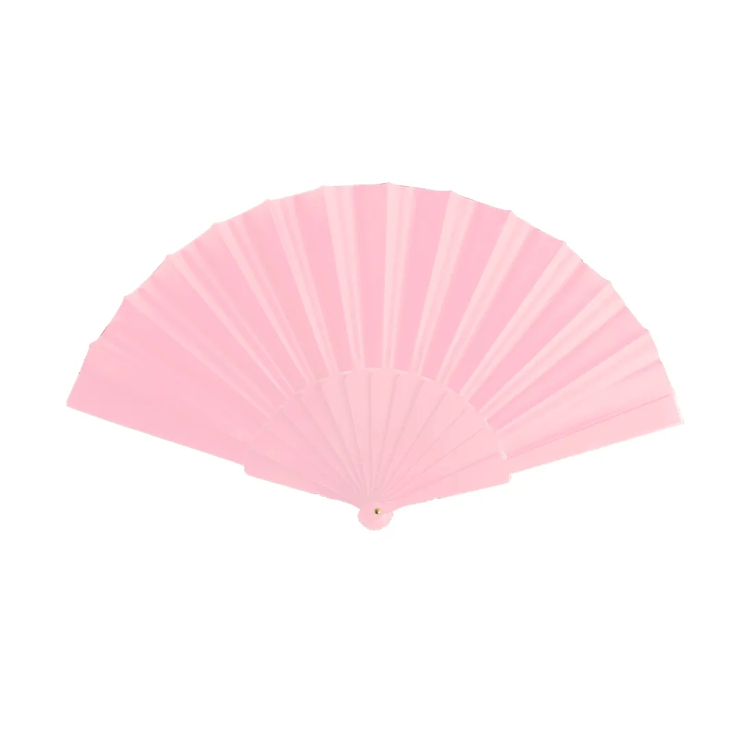 ABANICO TELA ROSA