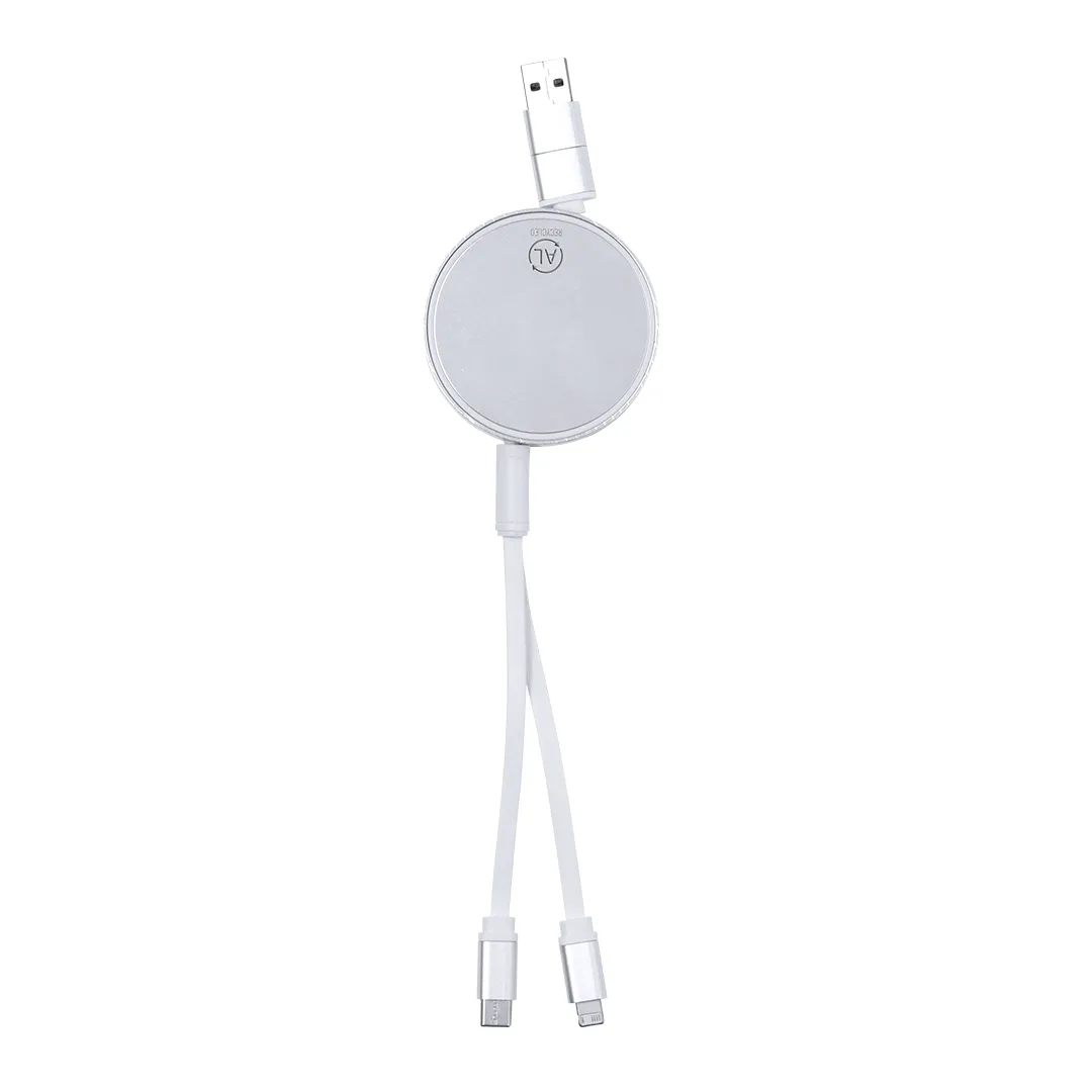 Cable Cargador Freud PLATEADO