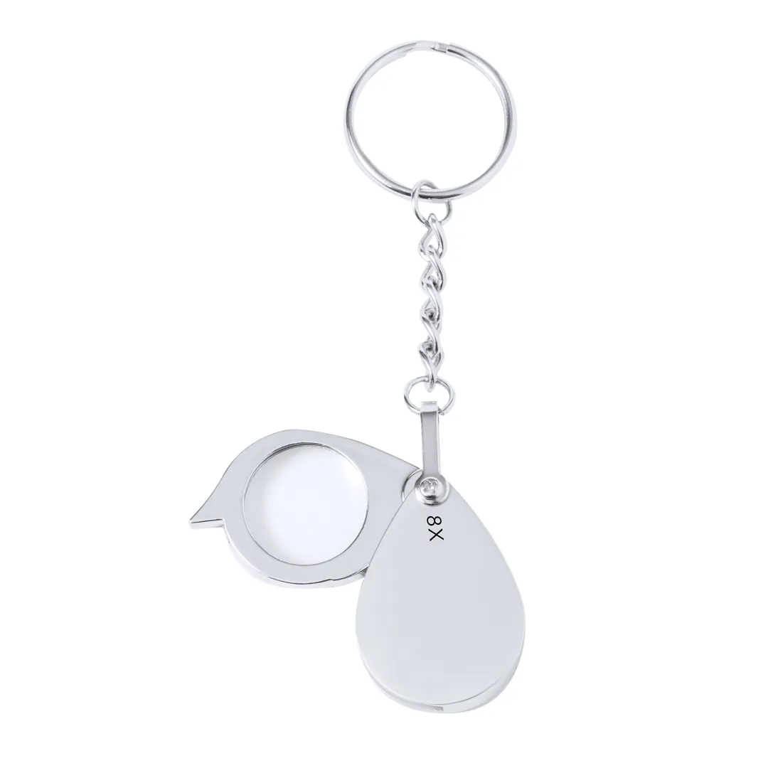 Lupa Llavero Kitins 8X PLATEADO