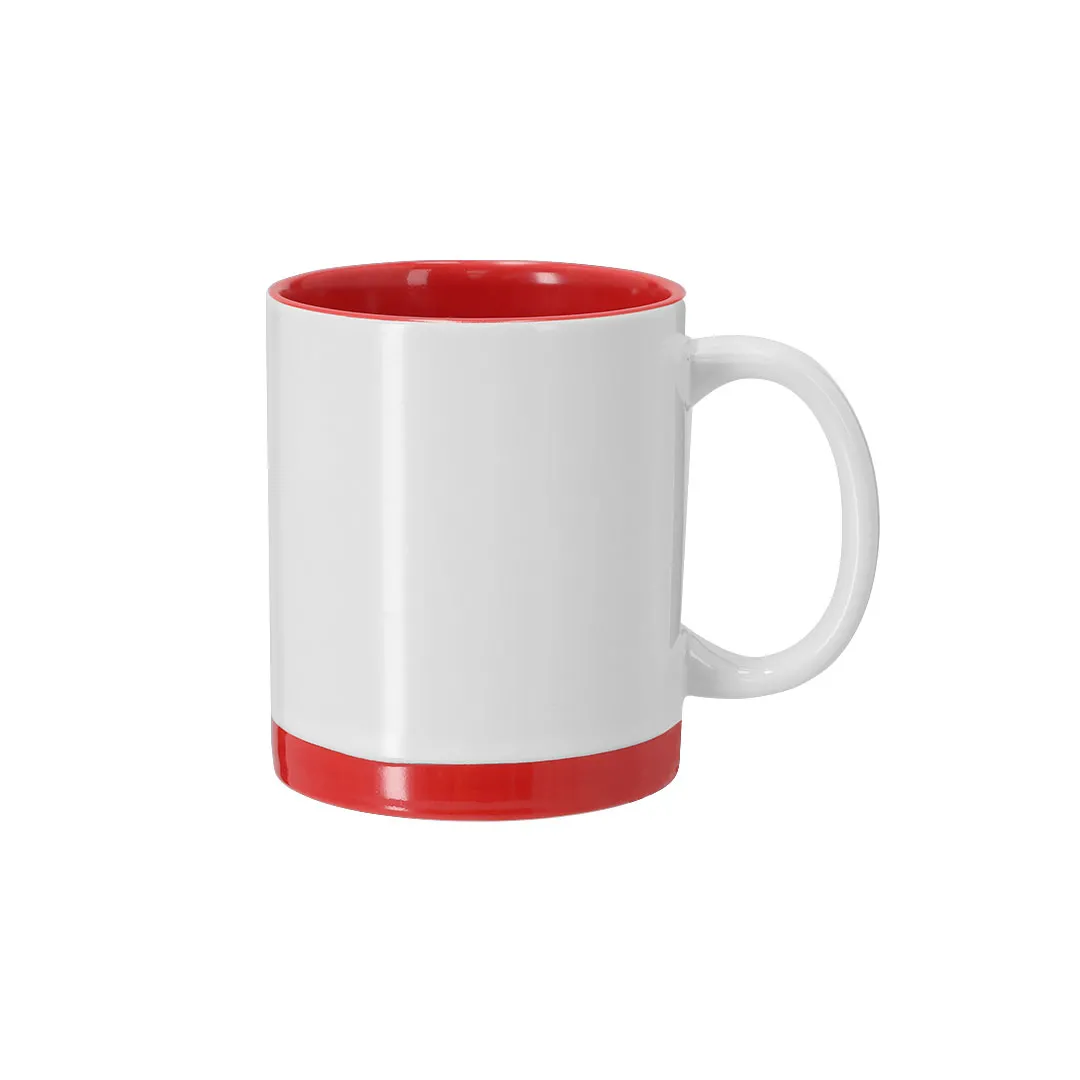 Taza Sublimación Rayar ROJO