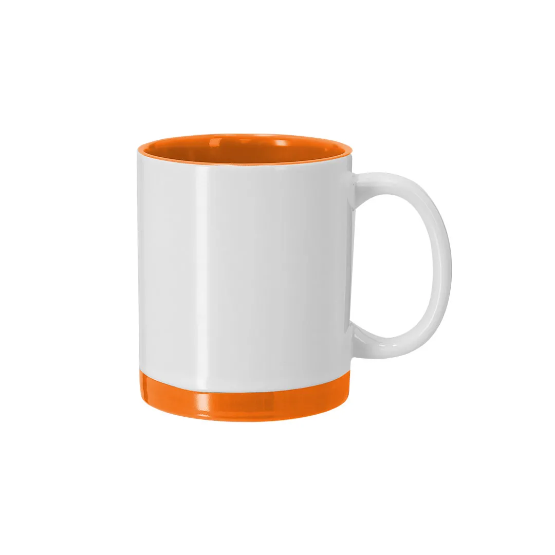 Taza Sublimación Rayar NARANJA