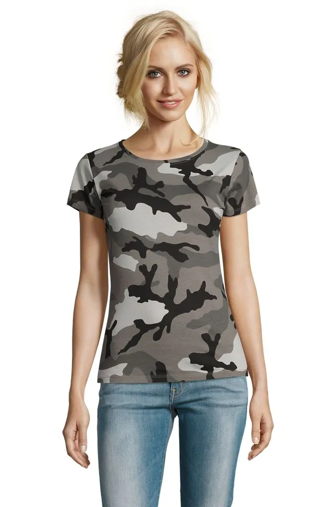 CAMISETA Sols Camiseta Mujer Cuello Redondo SOL'S CAMO WOMEN