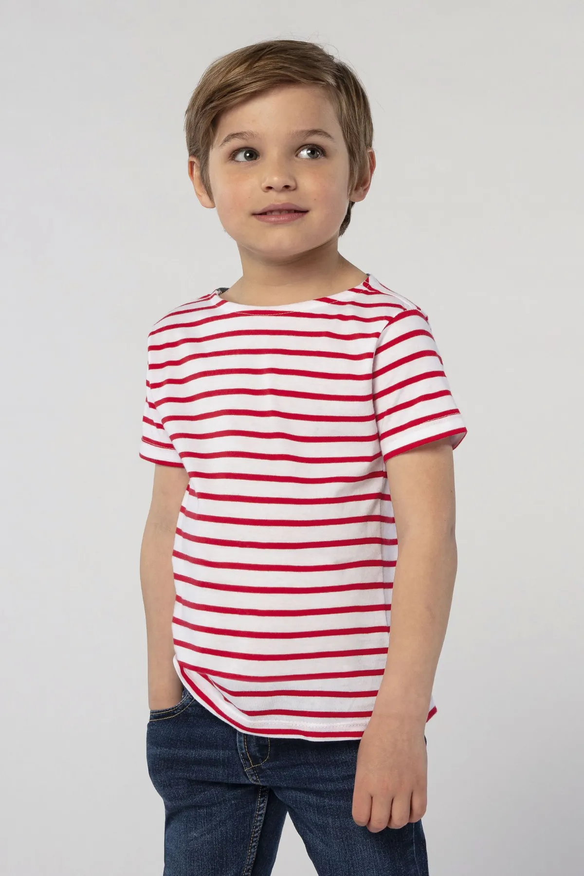 CAMISETA Sols Camiseta De Cuello Redondo A Rayas Para Niño SOL'S MILES KIDS