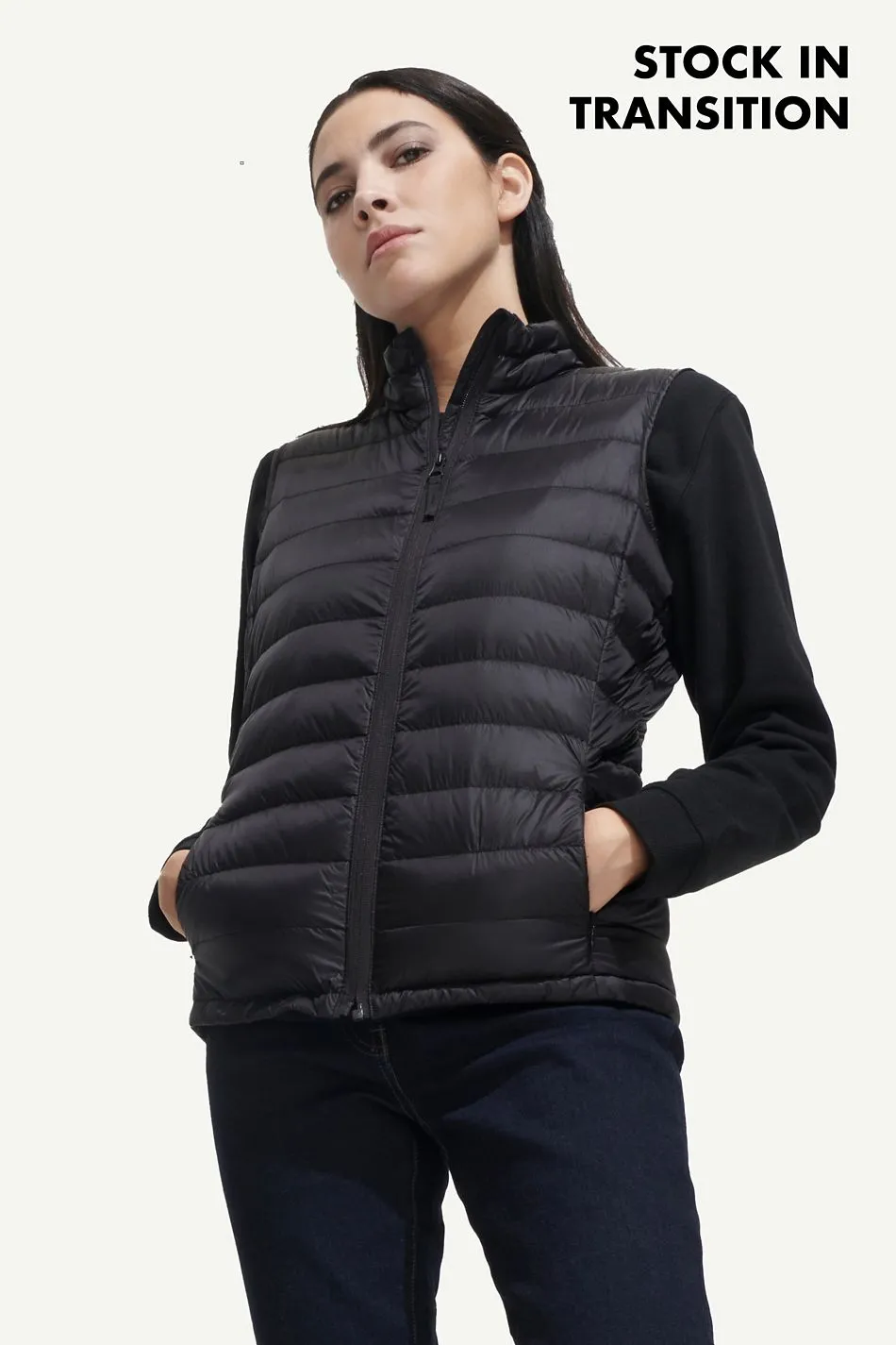 CHALECO ACOLCHADO Sols Chaleco Ligero Para Mujer SOL'S WILSON BW WOMEN