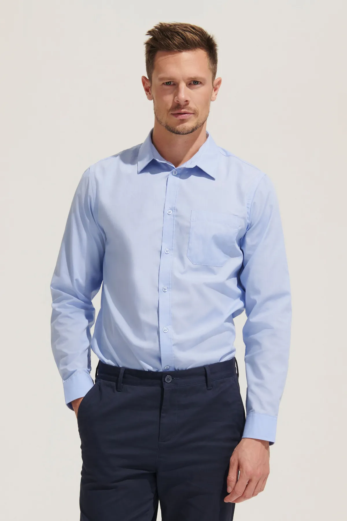 CAMISA Sols Camisa De Popelina De Hombre De Manga Larga SOL'S BALTIMORE FIT