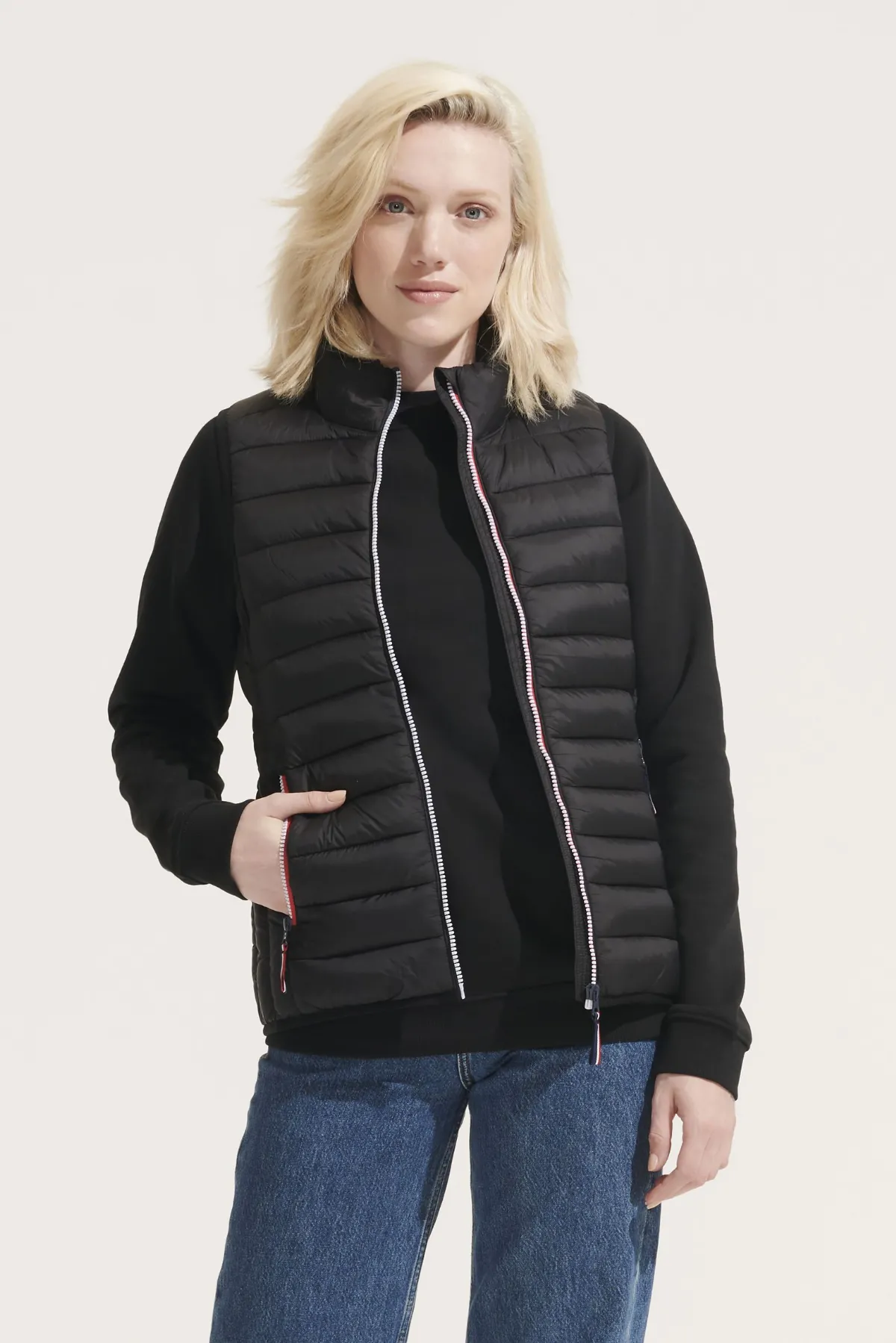 CHALECO ACOLCHADO Sols Chaleco Ligero Para Mujer SOL'S VICTOIRE BW WOMEN