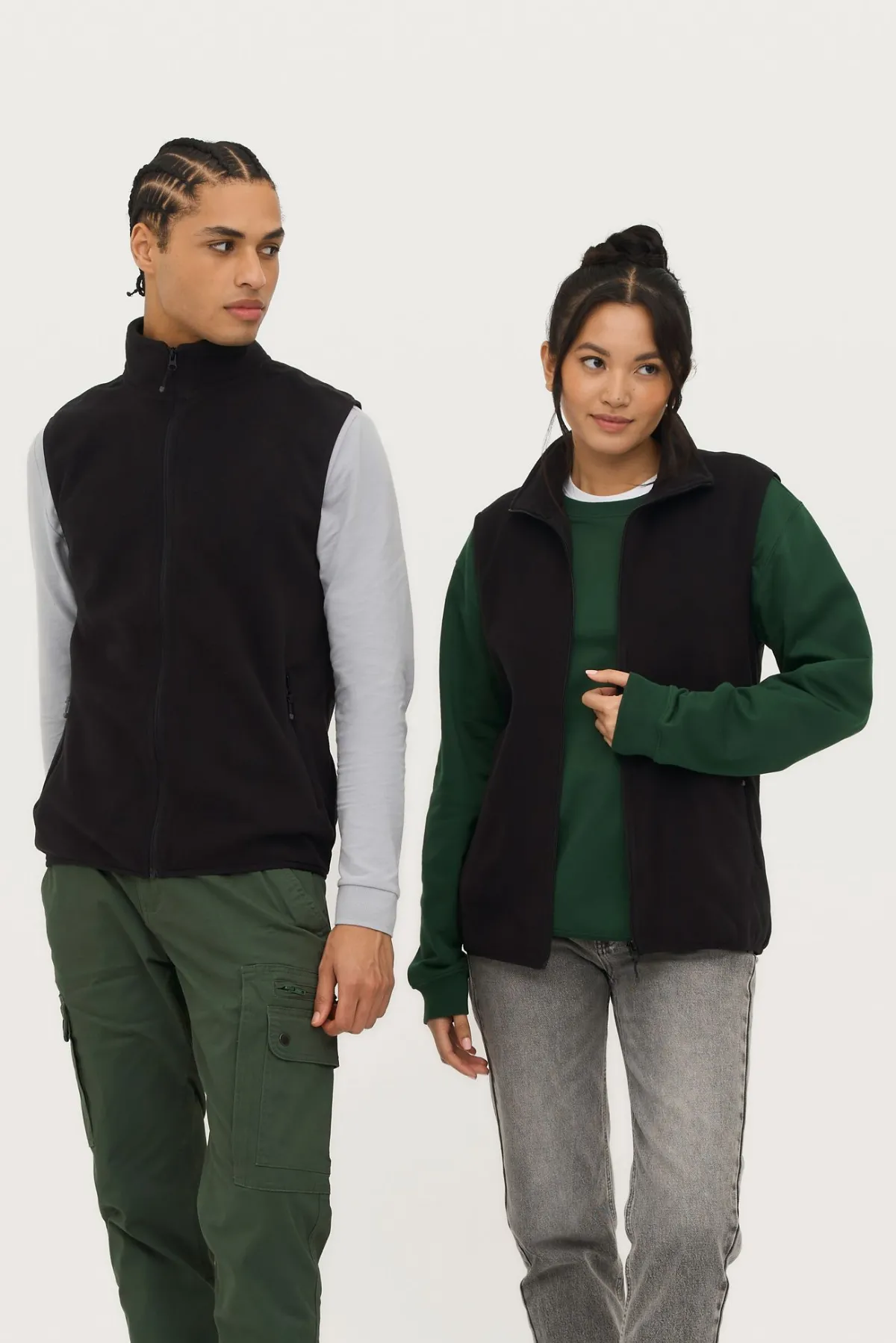 POLAR Sols Chaleco De Microfibra Unisex Con Cremallera SOL'S FACTOR BW