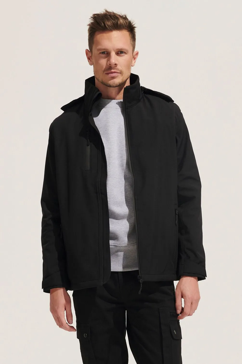 SOFTSHELL Sols Softshell Con Capucha Y Mangas Desmontables SOL'S FALCON 3IN1