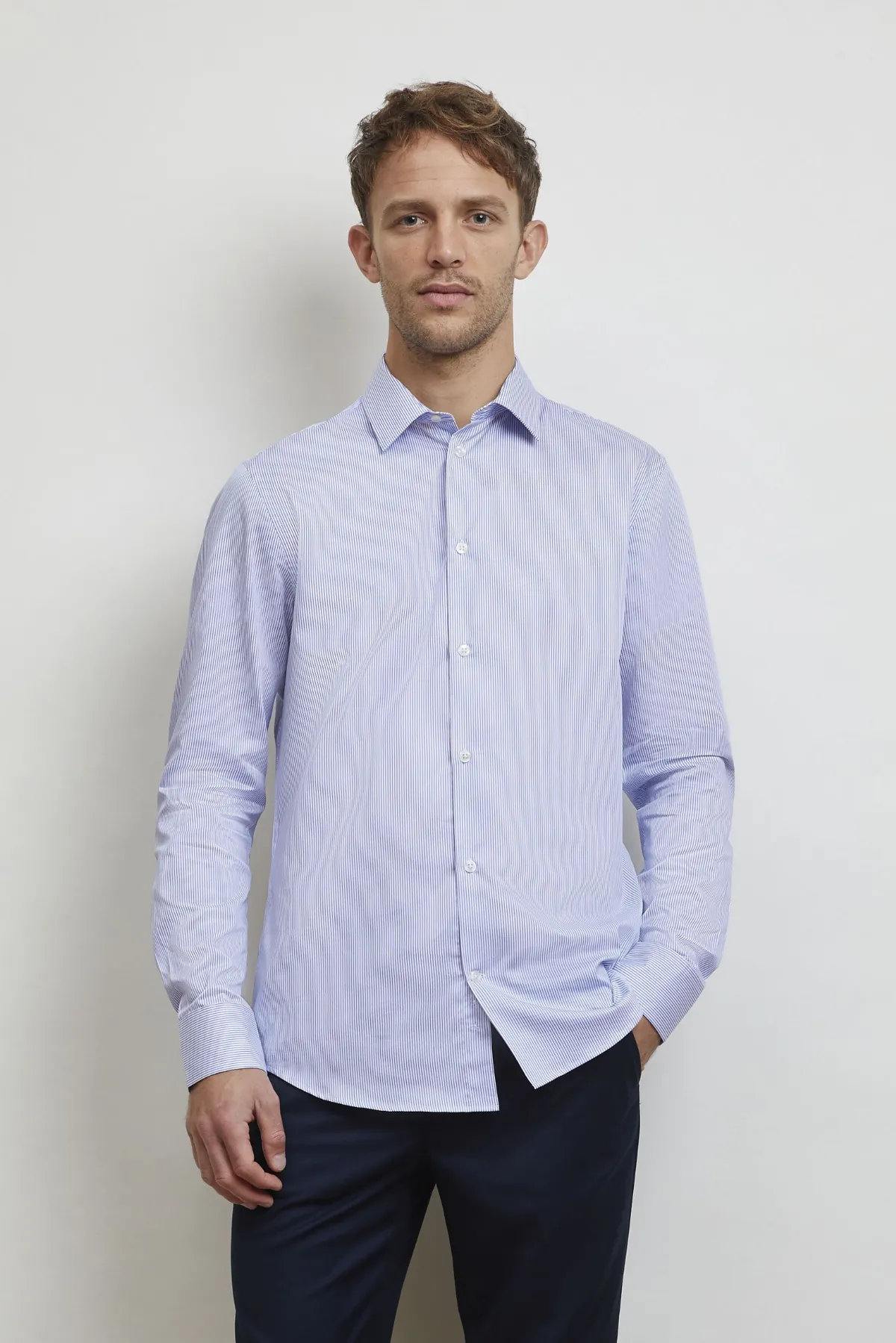 CAMISA Sols Camisa De Rayas Hombre De Fácil Cuidado NEOBLU BAPTISTE MEN