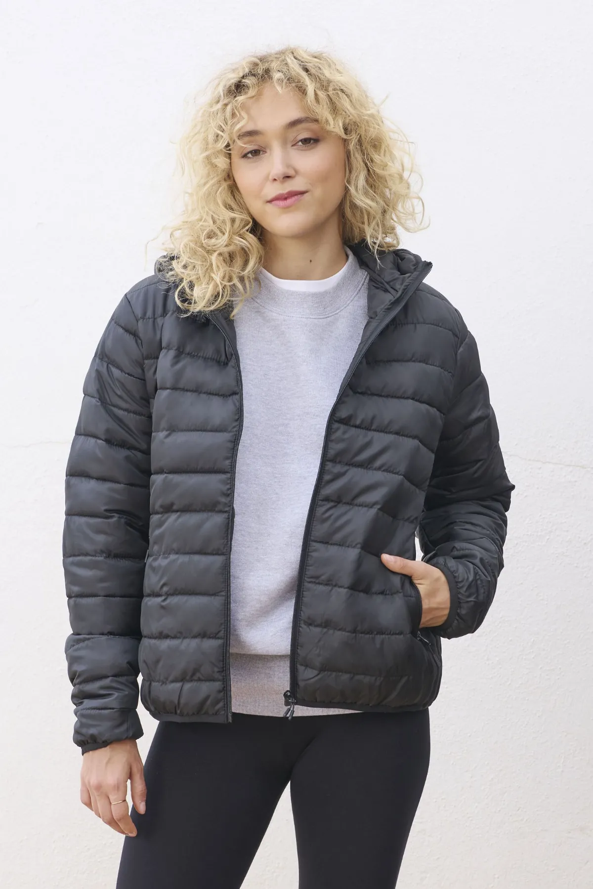 CAZADORA Y PARKA Sols Chaqueta Acolchada Ligera Mujer Con Capucha SOL'S STREAM HOODED WOMEN