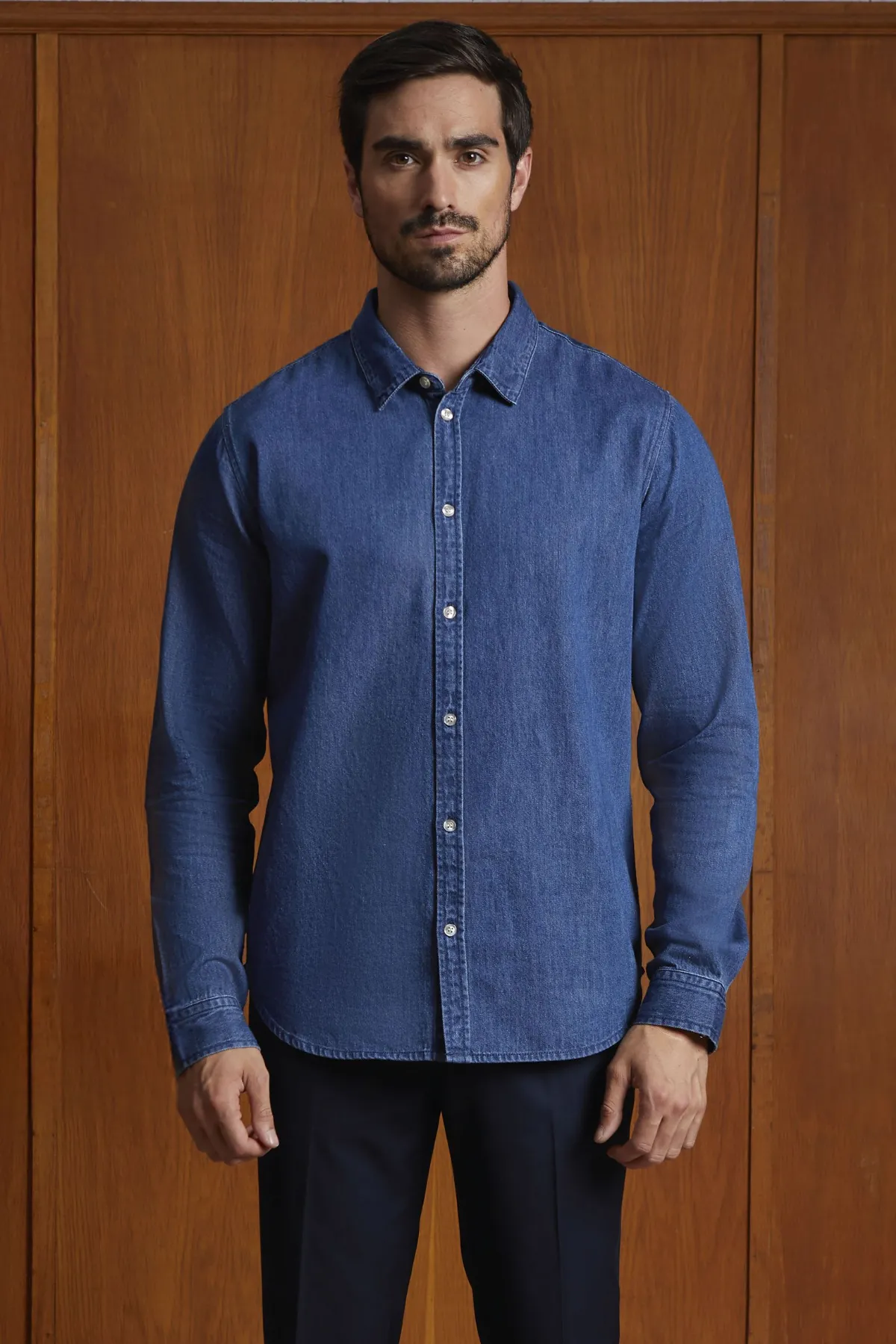 CAMISA Sols Camisa Vaquera De Gama Alta Para Hombre NEOBLU BENNETT MEN