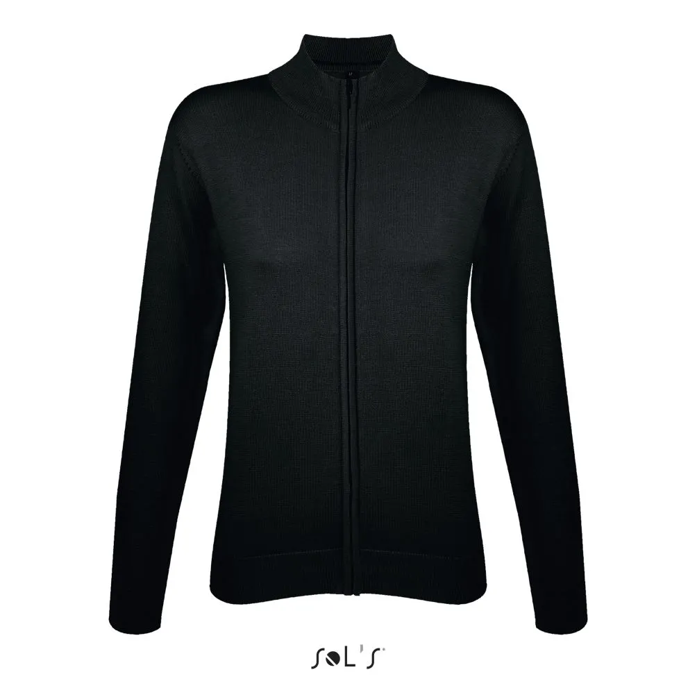 Chaqueta De Punto Con Cremallera Para Mujer SOL'S GORDON WOMEN NEGRO