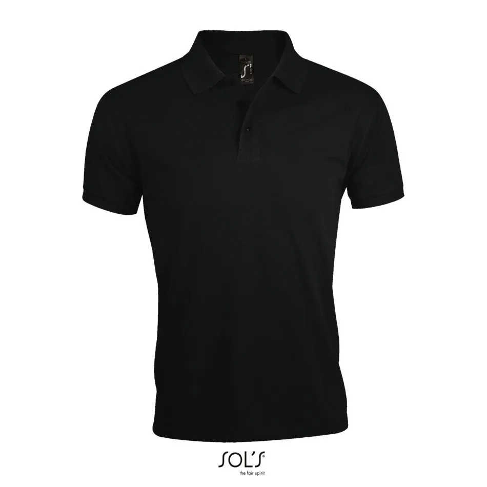 Polo De Polialgodón Para Hombre SOL'S PRIME MEN NEGRO