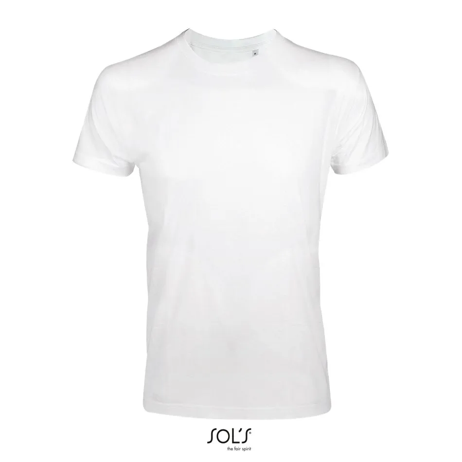Camiseta Ajustada Hombre Cuello Redondo SOL'S IMPERIAL FIT BLANCO