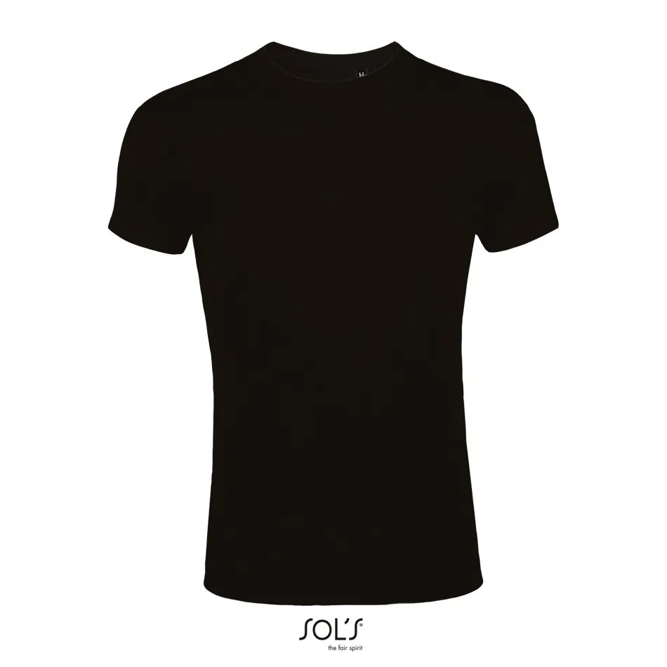 Camiseta Ajustada Hombre Cuello Redondo SOL'S IMPERIAL FIT NEGRO PROFUNDO