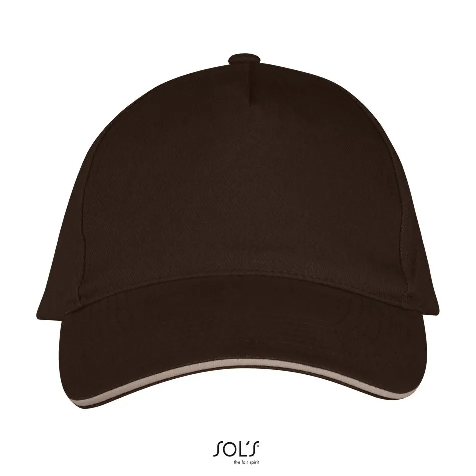 Gorra 5 Paneles SOL'S LONG BEACH CHOCOLATE/BEIGE