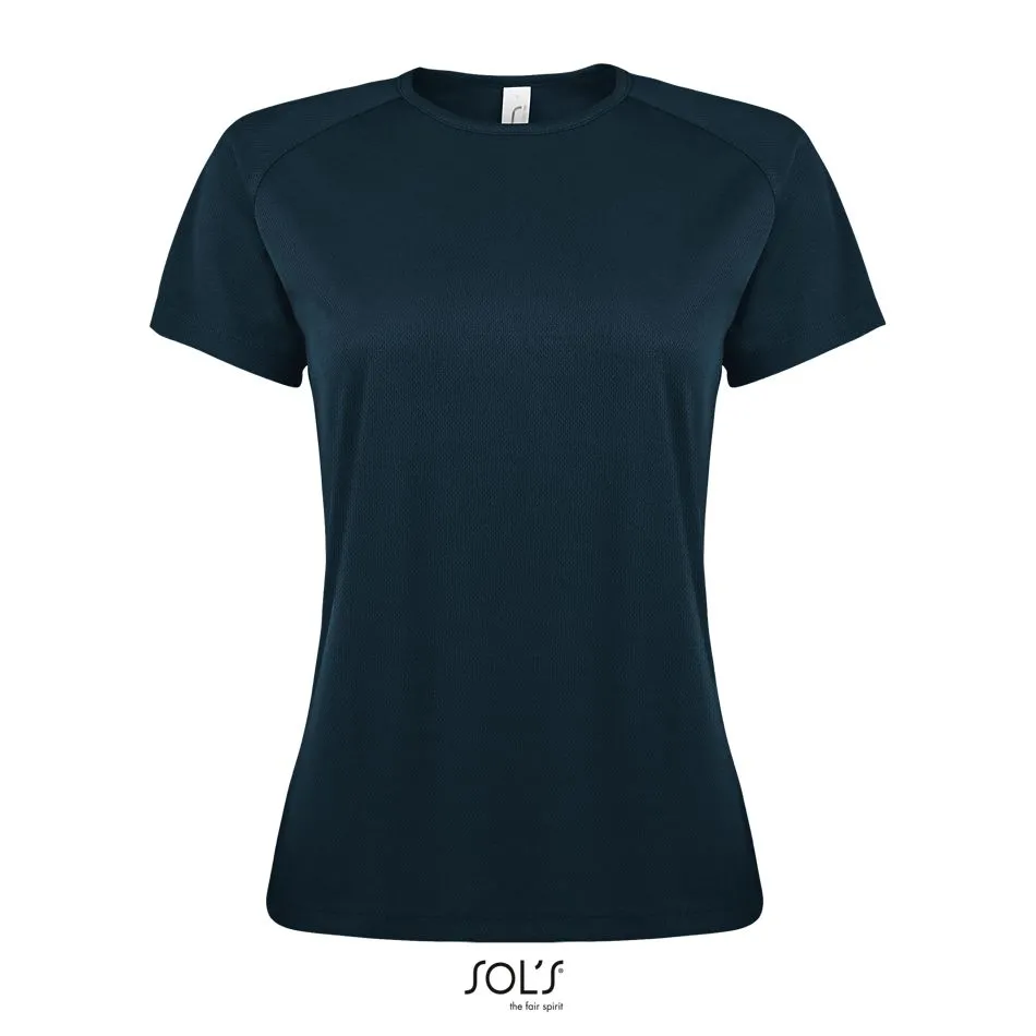 Camiseta De Mujer Mangas Raglán SOL'S SPORTY WOMEN Azul petróleo