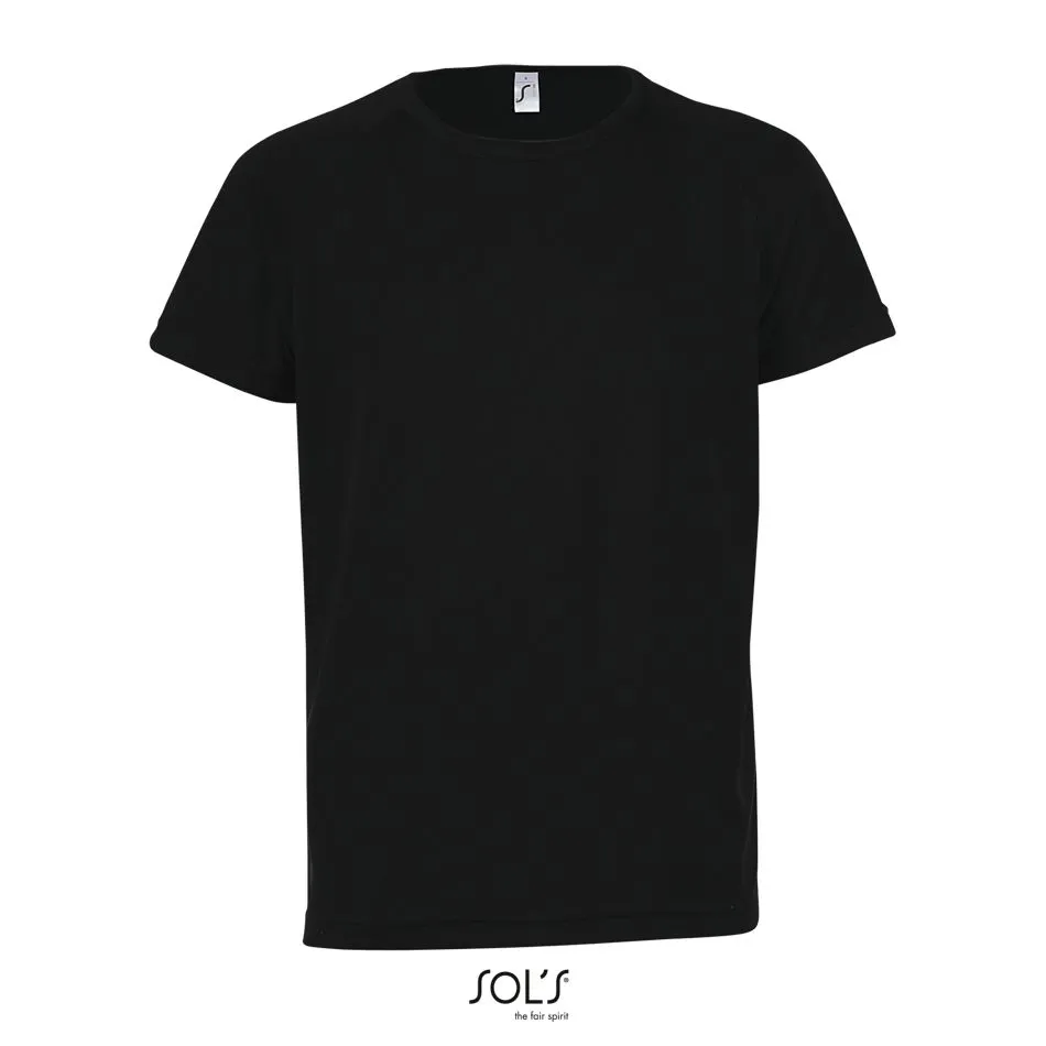 Camiseta Niños Mangas Raglán SOL'S SPORTY KIDS NEGRO