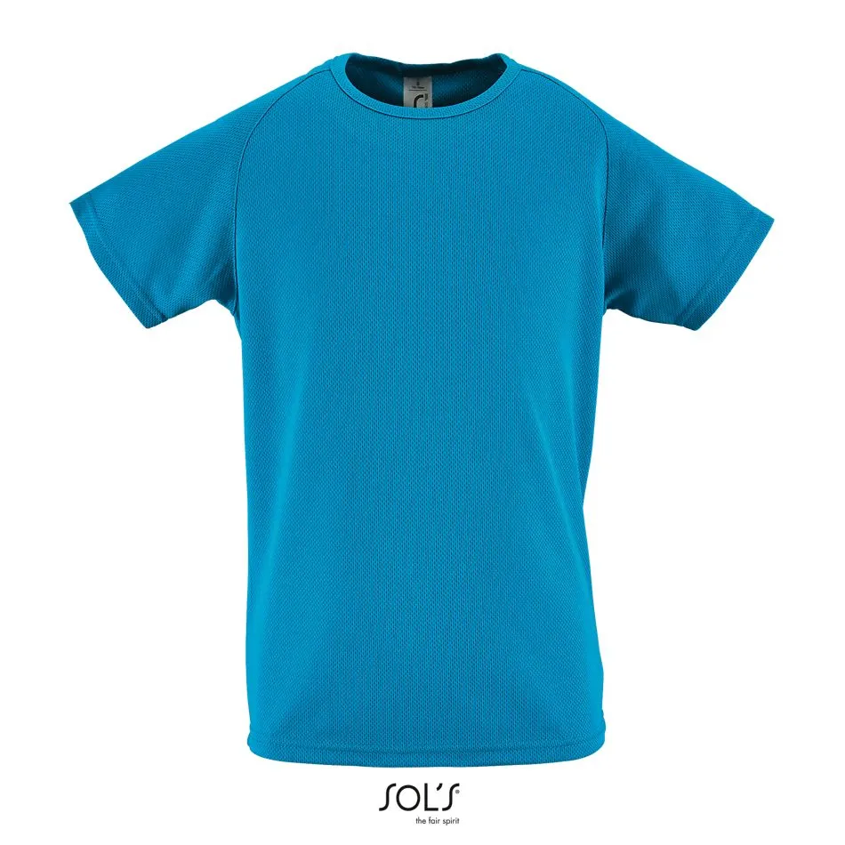 Camiseta Niños Mangas Raglán SOL'S SPORTY KIDS AQUA