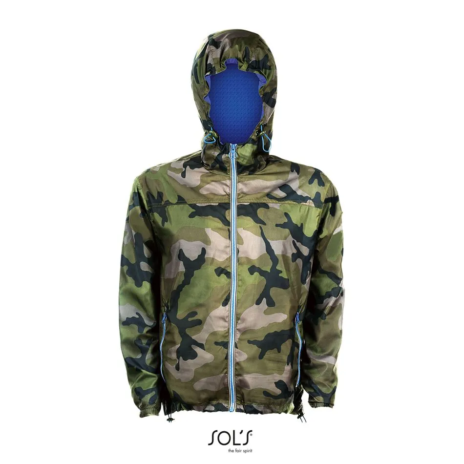 Cortavientos Unisex Forrado SOL'S SKATE CAMO/ROYAL