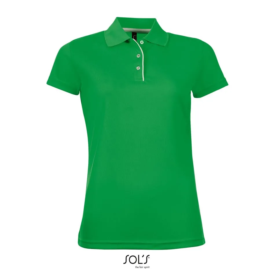 Polo De Deporte Para Mujer SOL'S PERFORMER WOMEN VERDE PRADERA
