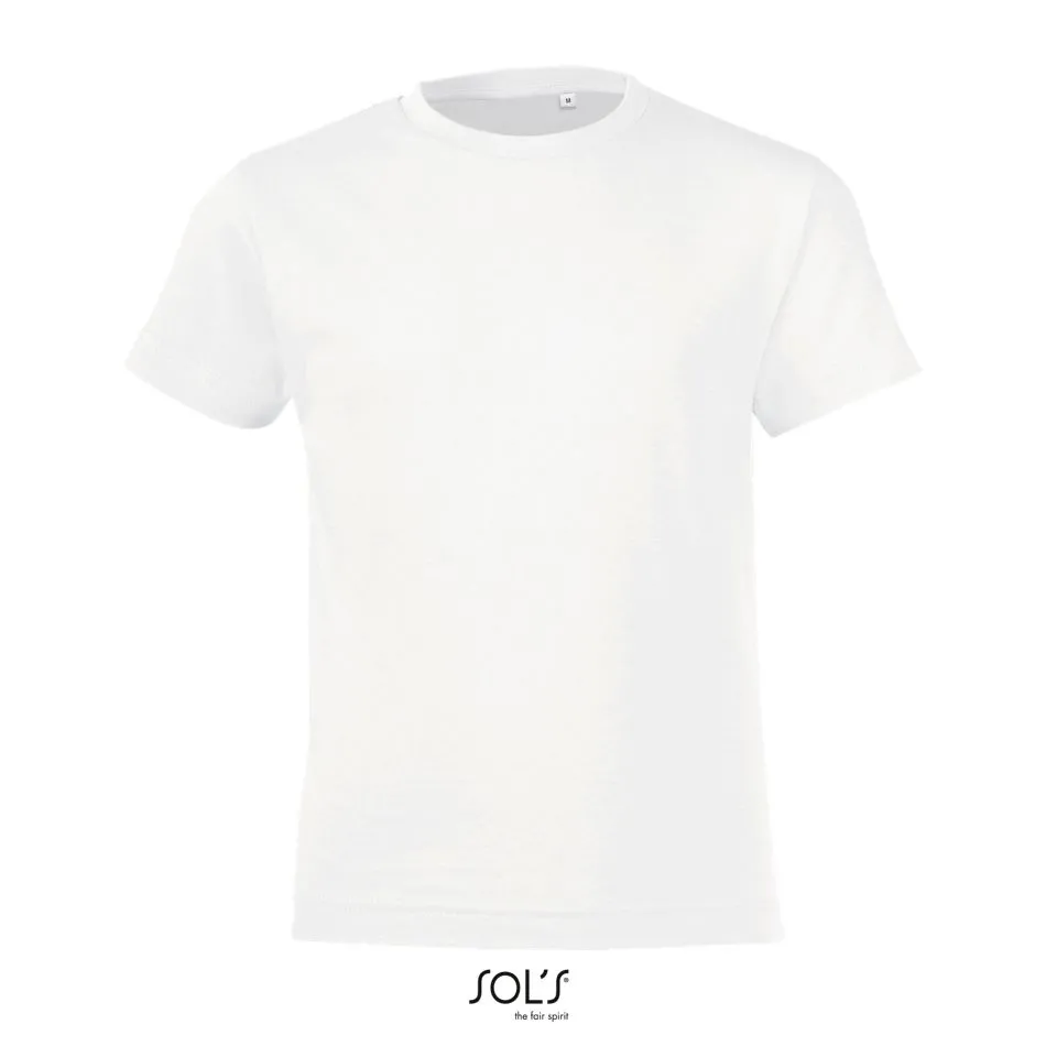 Camiseta Niños Cuello Redondo SOL'S REGENT FIT KIDS BLANCO