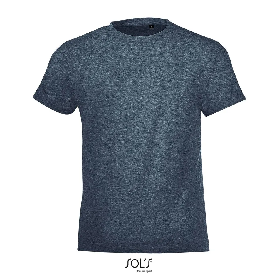 Camiseta Niños Cuello Redondo SOL'S REGENT FIT KIDS Denim jaspeado