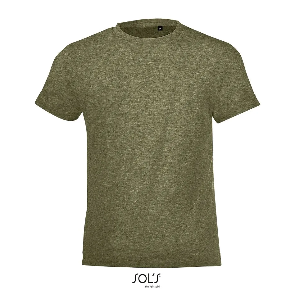 Camiseta Niños Cuello Redondo SOL'S REGENT FIT KIDS Caqui jaspeado