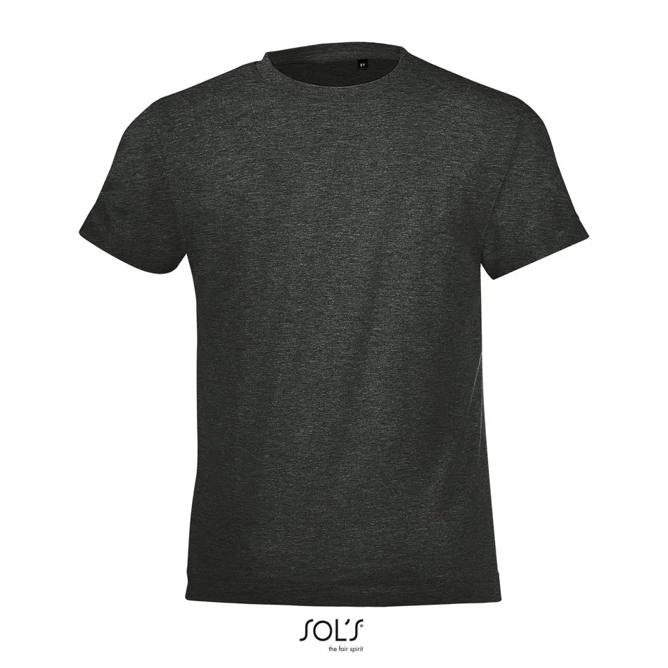 Camiseta Niños Cuello Redondo SOL'S REGENT FIT KIDS Antracita mezcla
