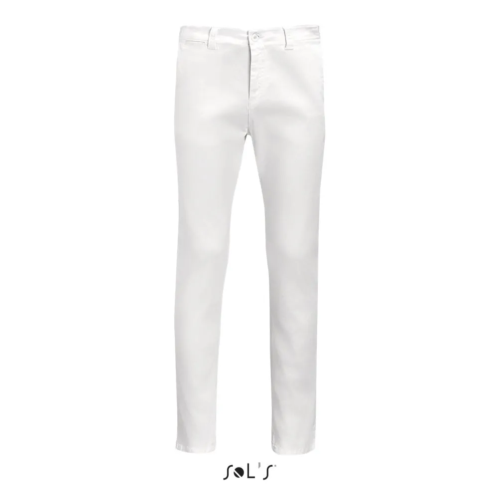 Pantalones Chinos De Hombre SOL'S JULES MEN - LENGTH 33 BLANCO