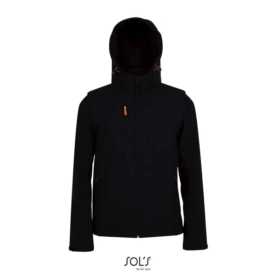 Softshell Con Capucha Y Mangas Extraibles SOL'S TRANSFORMER NEGRO