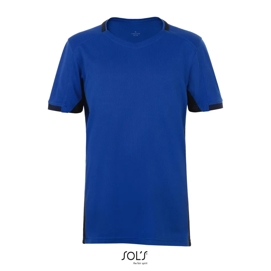 Camiseta Niño Contrastada SOL'S CLASSICO KIDS Azul royal / French marino