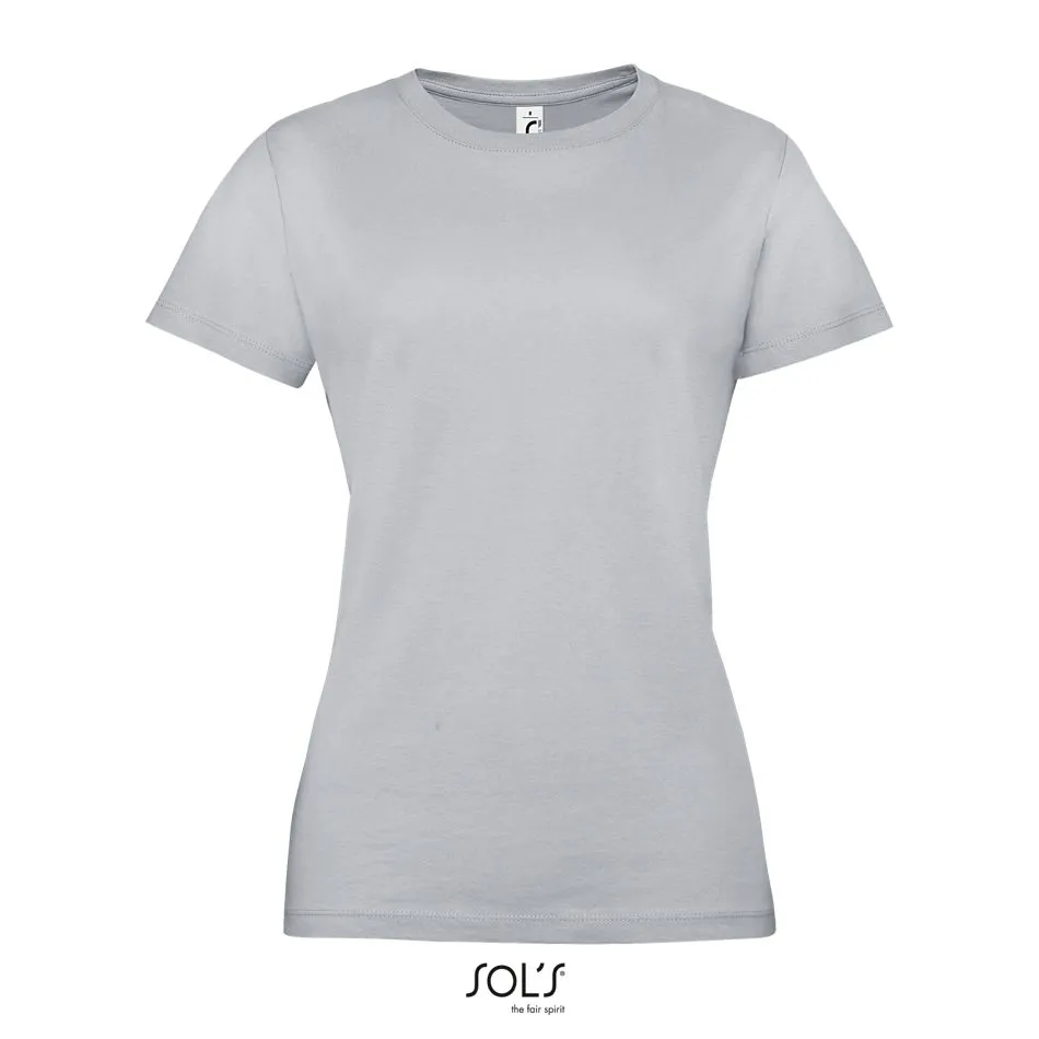 Camiseta De Mujer Cuello Redondo SOL'S REGENT WOMEN Gris puro