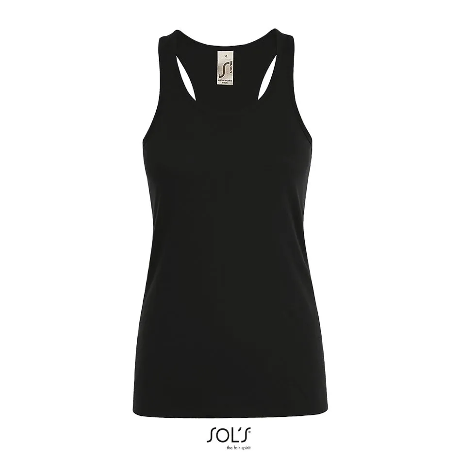 Camiseta Espalda Nadador SOL'S JUSTIN WOMEN NEGRO PROFUNDO