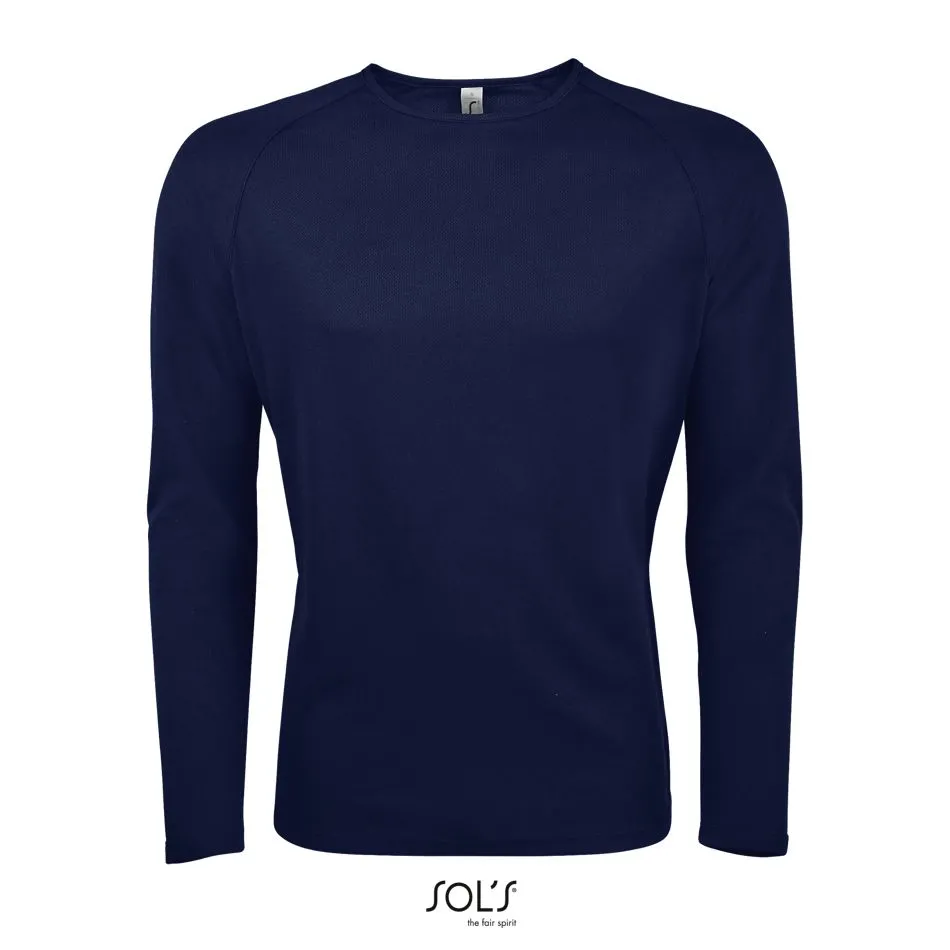 Camiseta De Deporte De Manga Larga De Hombre SOL'S SPORTY LSL MEN FRENCH MARINO