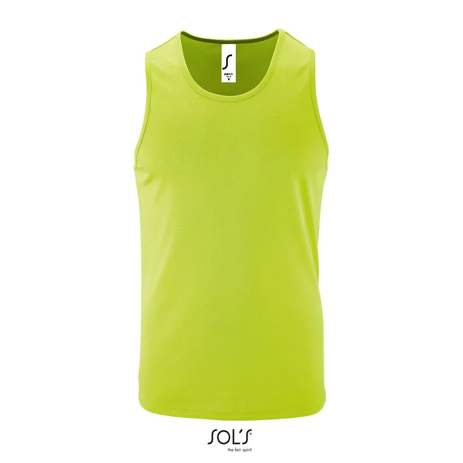 Camiseta De Tirantes De Deporte De Hombre SOL'S SPORTY TT MEN VERDE MANZANA