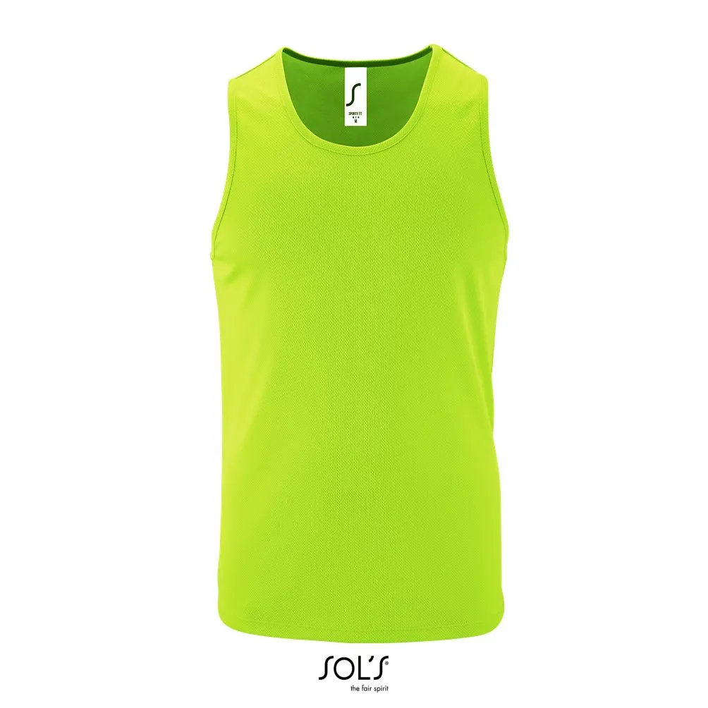Camiseta De Tirantes De Deporte De Hombre SOL'S SPORTY TT MEN VERDE NEON