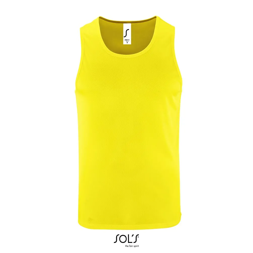 Camiseta De Tirantes De Deporte De Hombre SOL'S SPORTY TT MEN AMARILLO NEON