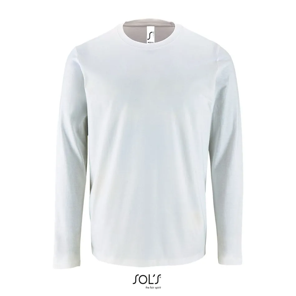 Camiseta De Manga Larga De Hombre SOL'S IMPERIAL LSL MEN BLANCO