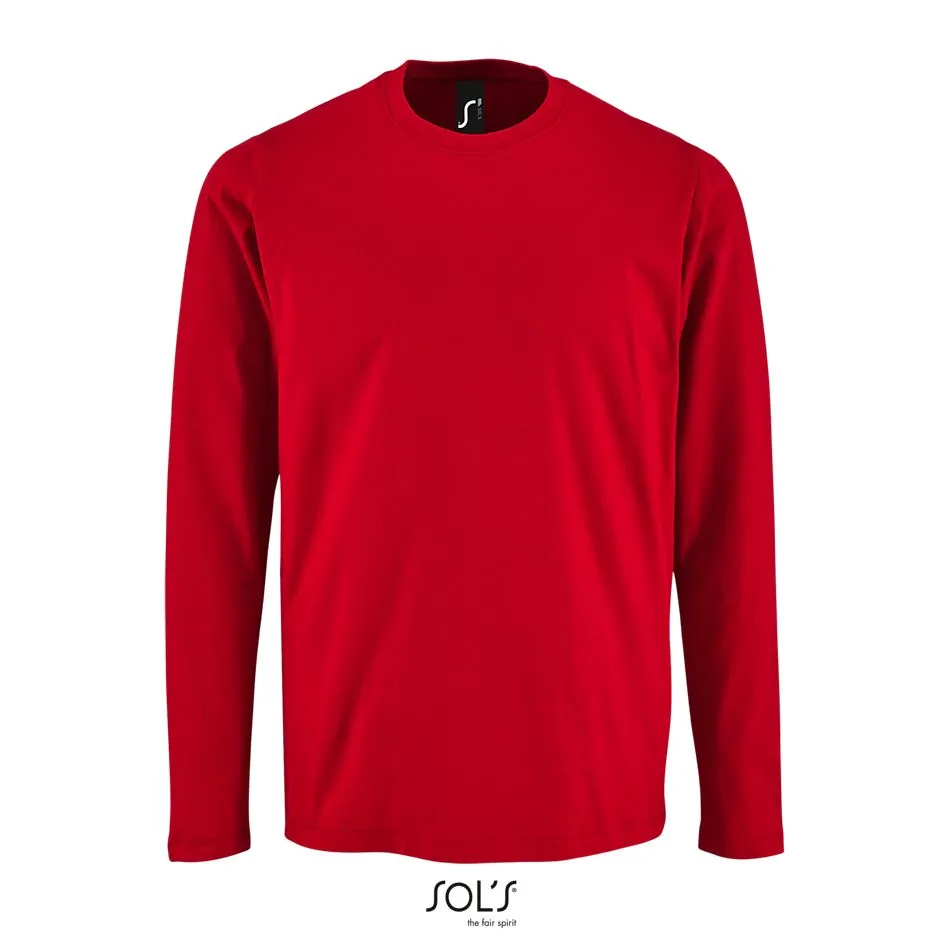 Camiseta De Manga Larga De Hombre SOL'S IMPERIAL LSL MEN ROJO