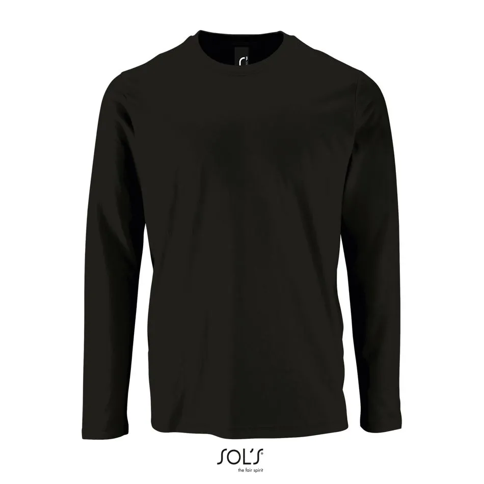 Camiseta De Manga Larga De Hombre SOL'S IMPERIAL LSL MEN NEGRO PROFUNDO