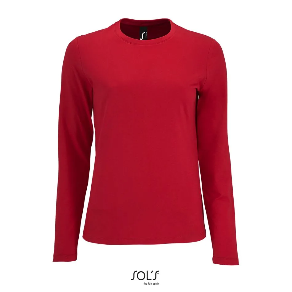 Camiseta De Manga Larga De Mujer SOL'S IMPERIAL LSL WOMEN ROJO