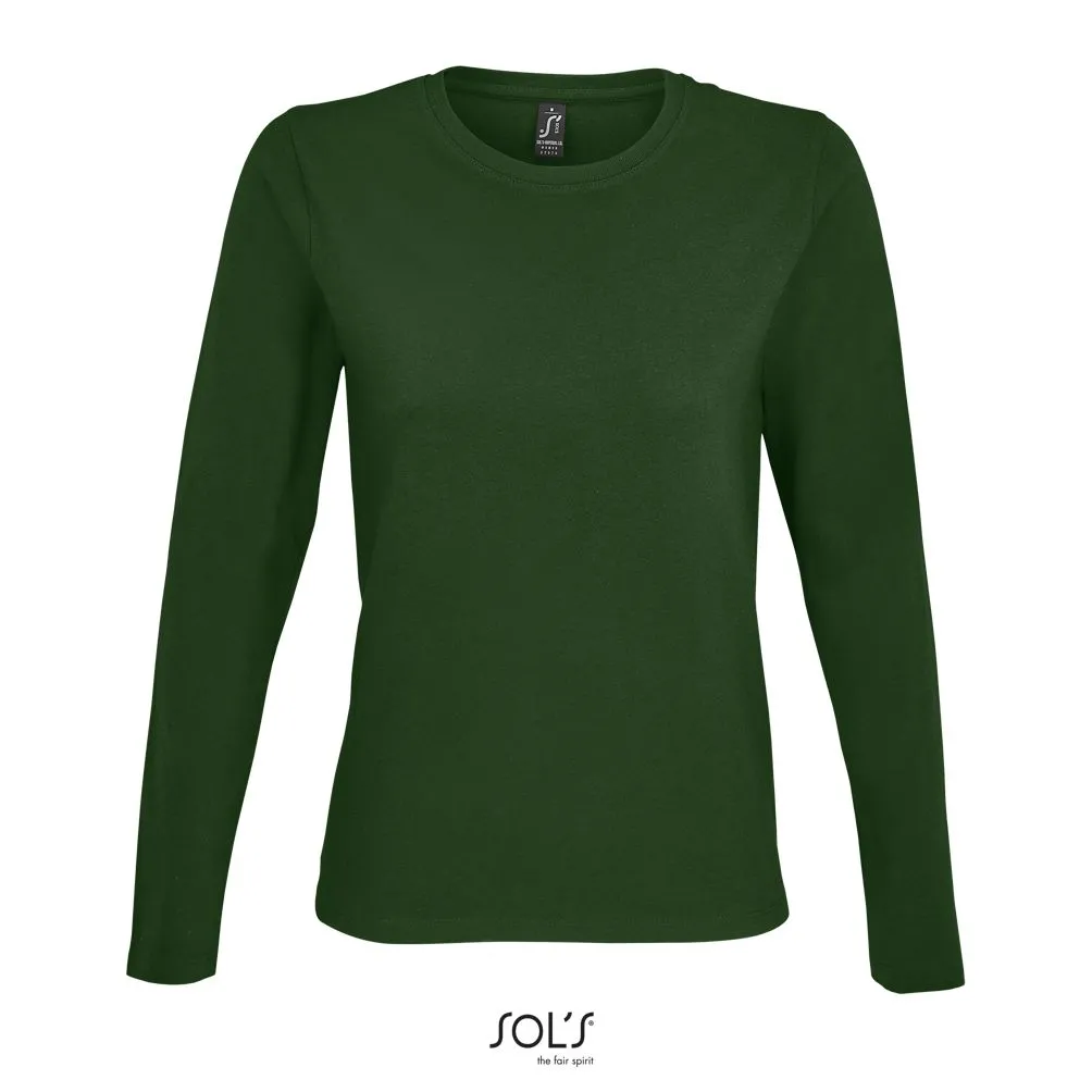 Camiseta De Manga Larga De Mujer SOL'S IMPERIAL LSL WOMEN VERDE BOTELLA