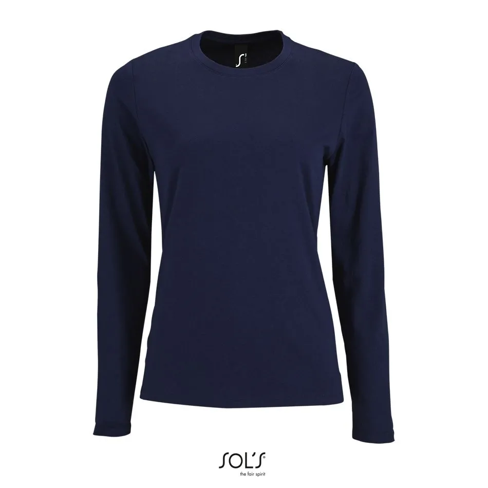 Camiseta De Manga Larga De Mujer SOL'S IMPERIAL LSL WOMEN FRENCH MARINO
