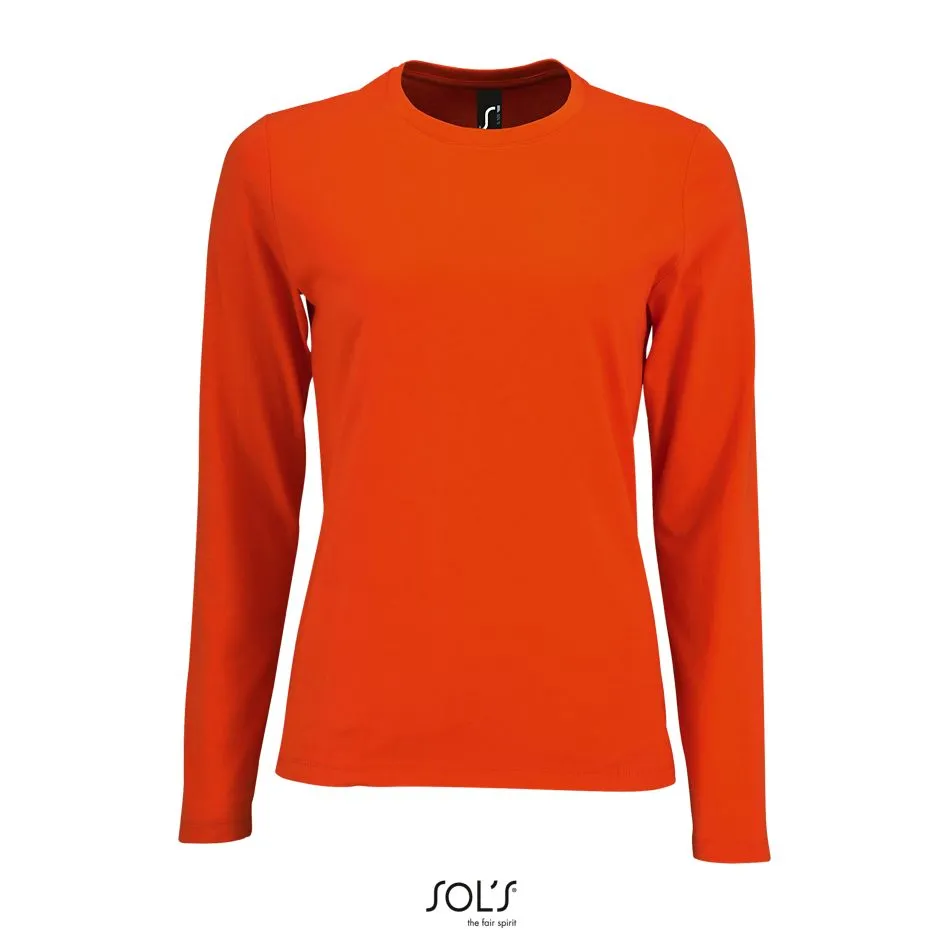 Camiseta De Manga Larga De Mujer SOL'S IMPERIAL LSL WOMEN NARANJA