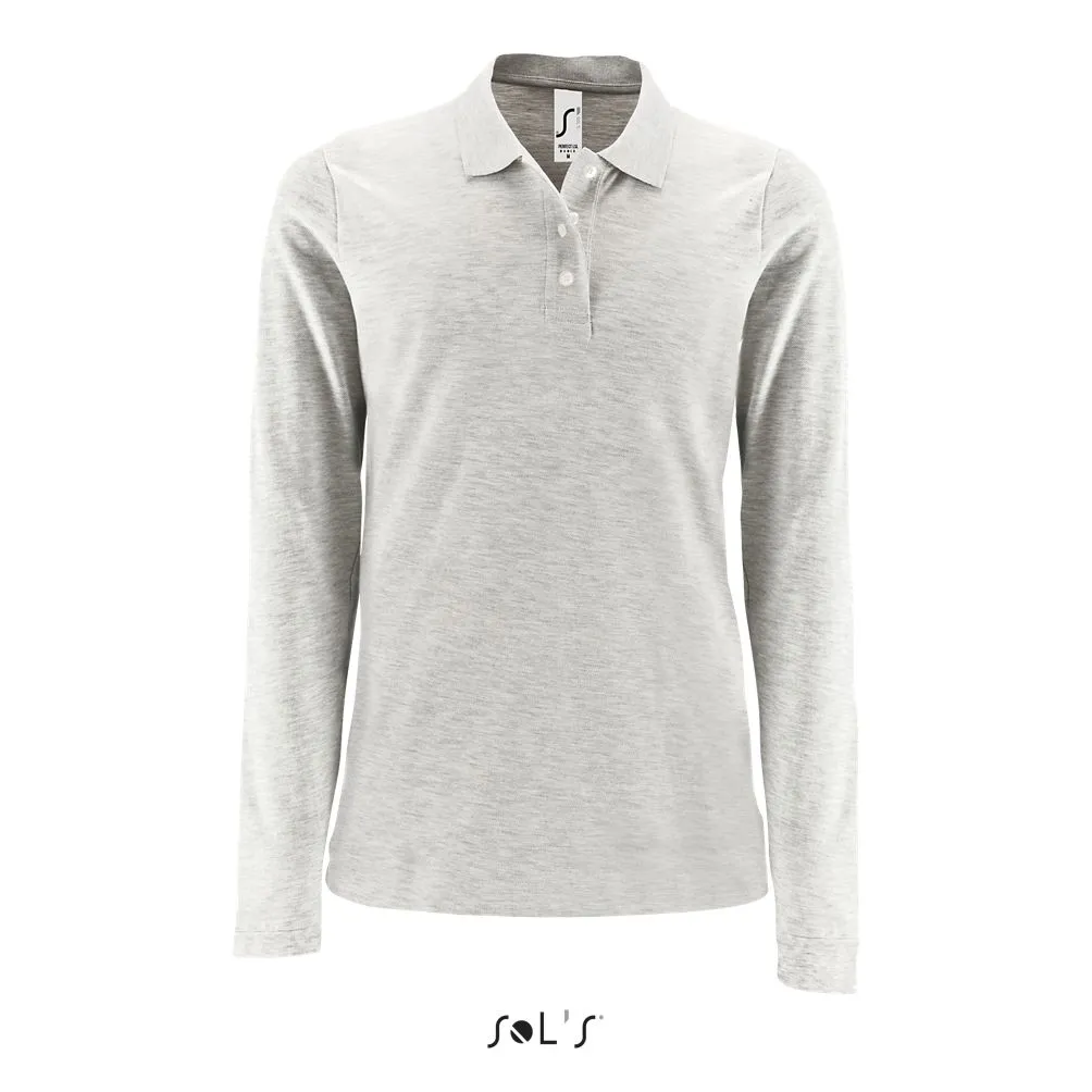 Polo Piqué De Manga Larga Para Mujer SOL'S PERFECT LSLS WOMEN ASH