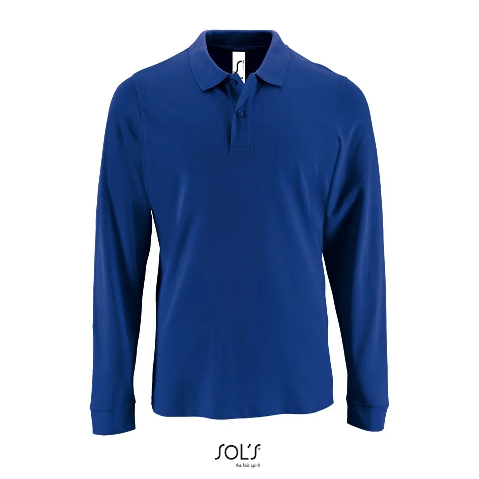 Polo Piqué De Manga Larga Para Hombre SOL'S PERFECT LSL MEN AZUL ROYAL