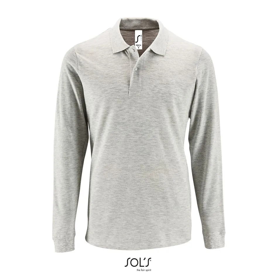 Polo Piqué De Manga Larga Para Hombre SOL'S PERFECT LSL MEN ASH