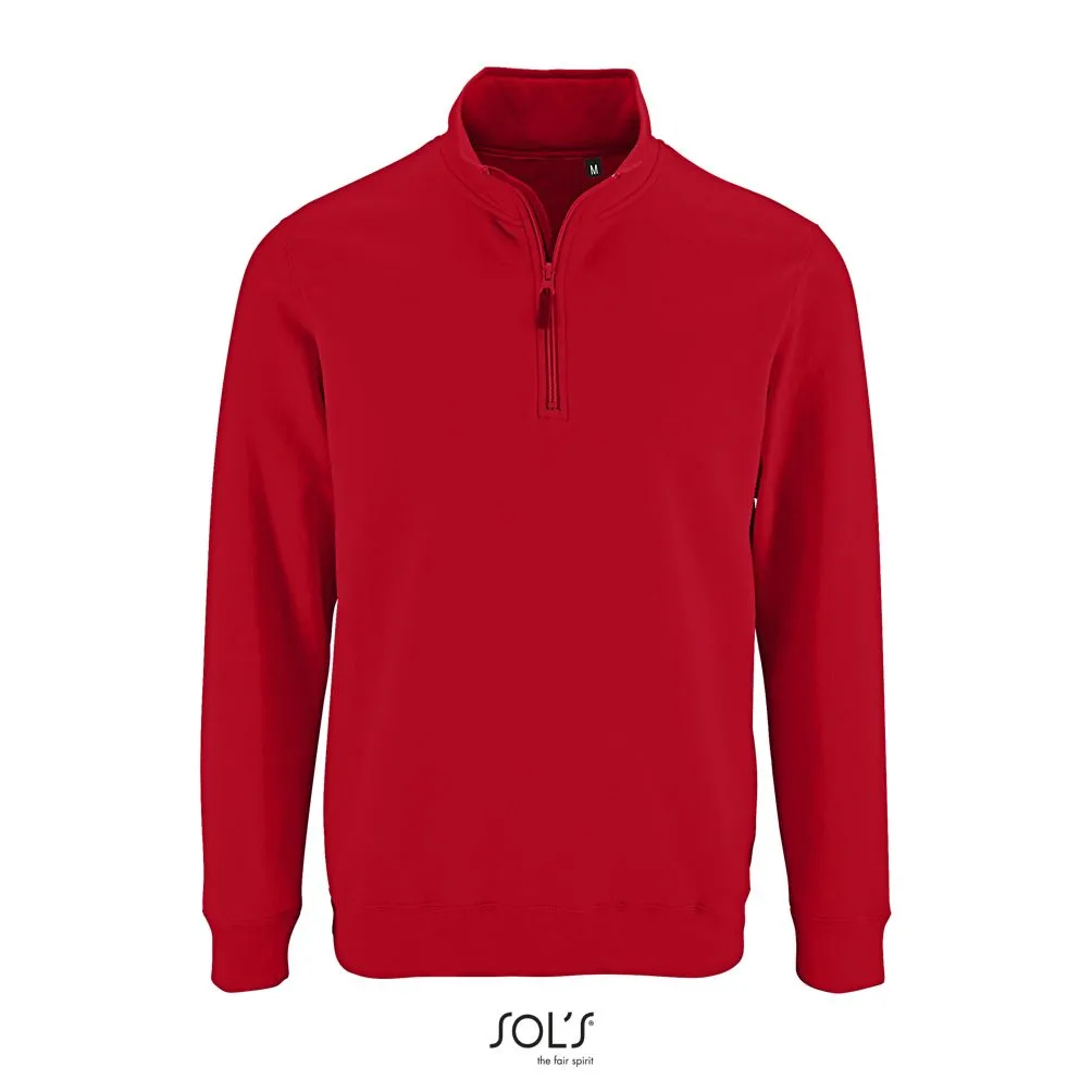 Sudadera De Hombre Con Cuello Con Cremallera SOL'S STAN ROJO