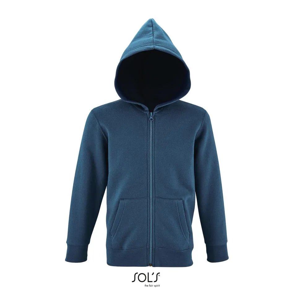 Sudadera Con Cremallera Y Capucha SOL'S STONE KIDS Azul pizarra